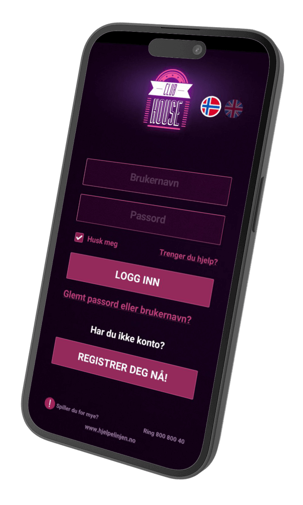 Telefon med Bingo1-appen